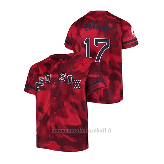 Maglia Baseball Hombre Boston Red Sox Nathan Eovaldi Camuffamento Autentico Collezione Rosso